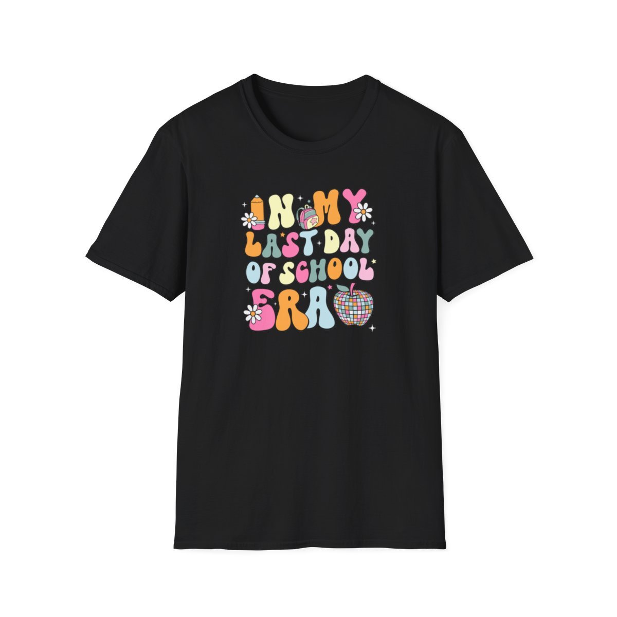 In My Last Day Of School Era Retro Teacher Kids Graduation T-Shirt