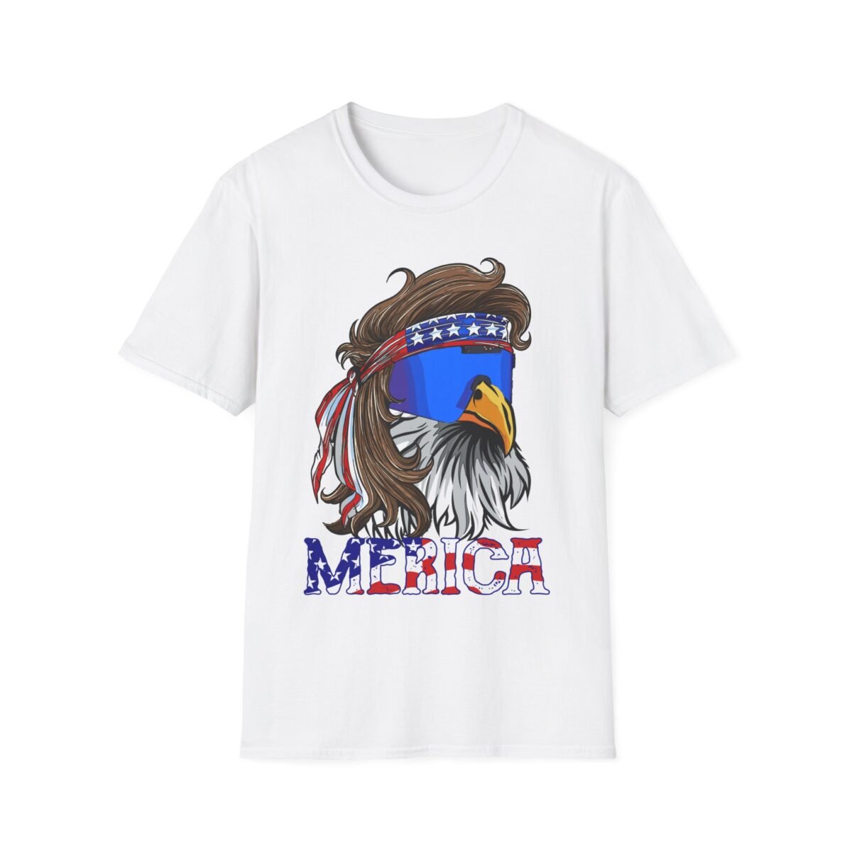 Eagle Mullet Sunglasses Merica 4th Of July USA American Flag T-Shirt